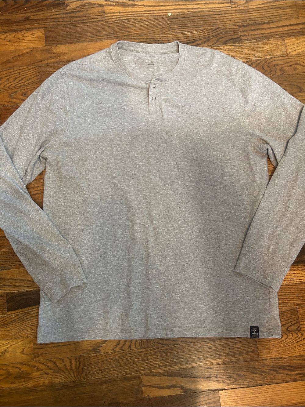 Lucky Brand Heather Gray Long-Sleeve Henley